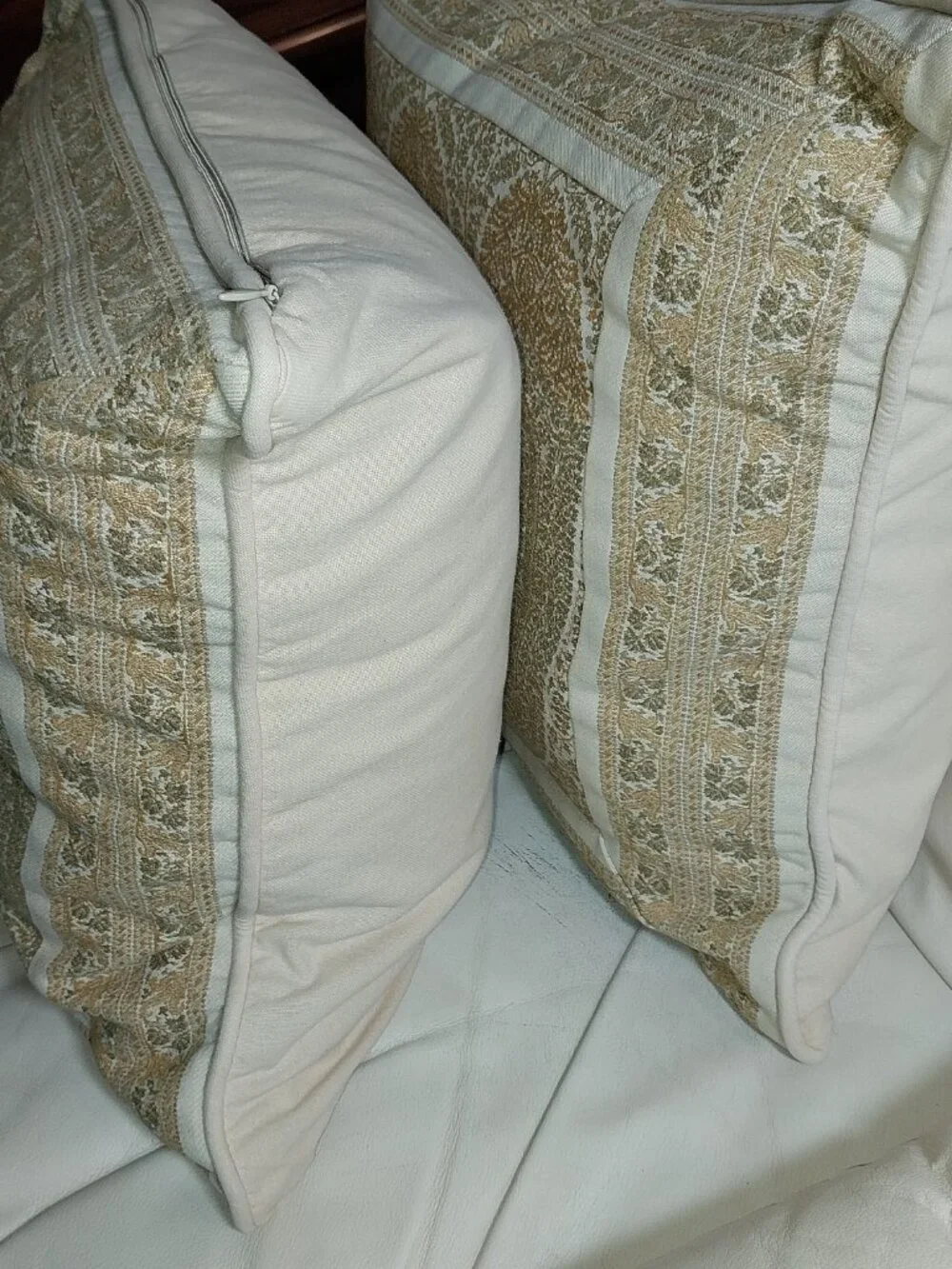 POTTERY BARN Pillows with Saffron Printed Paisley Covers – Set of 2